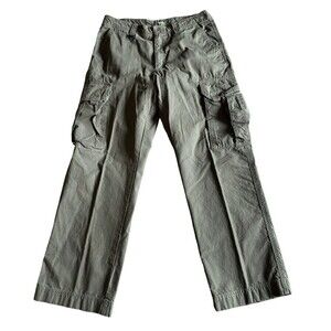 Gander Mountain Green Khaki Ripstop Hiking Fishing Outdoor Cargo Pants Men 34X30